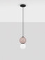 Preview: Nova Luce LED Pendelleuchte Noesis 4W warmweiss 3000K Mokka Schwarz Opal Glas Metall Ø15cm 9009200
