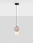 Preview: Nova Luce LED Pendelleuchte Noesis 4W warmweiss 3000K Mokka Schwarz Opal Glas Metall Ø15cm 9009200
