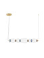 Preview: Nova Luce LED Pendelleuchte Palo dimmbar 28W warmweiss 3000K Mehrfarbig Glas Metall 96cm 9009203