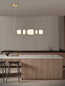 Preview: Nova Luce LED Pendelleuchte Palo dimmbar 28W warmweiss 3000K Mehrfarbig Glas Metall 96cm 9009203