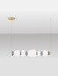 Preview: Nova Luce LED Pendelleuchte Palo dimmbar 28W warmweiss 3000K Mehrfarbig Glas Metall 96cm 9009203
