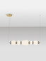Preview: Nova Luce LED Pendelleuchte Palo dimmbar 28W warmweiss 3000K Mehrfarbig Glas Metall 96cm 9009203