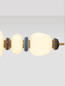 Preview: Nova Luce LED Pendelleuchte Palo dimmbar 28W warmweiss 3000K Mehrfarbig Glas Metall 96cm 9009203