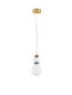Preview: Nova Luce LED Pendelleuchte Palo dimmbar 12W warmweiss 3000K Mehrfarbig Glas Metall Ø17cm 9009205