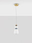 Preview: Nova Luce LED Pendelleuchte Palo dimmbar 12W warmweiss 3000K Mehrfarbig Glas Metall Ø17cm 9009205