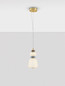 Preview: Nova Luce LED Pendelleuchte Palo dimmbar 12W warmweiss 3000K Mehrfarbig Glas Metall Ø17cm 9009205