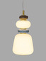 Preview: Nova Luce LED Pendelleuchte Palo dimmbar 12W warmweiss 3000K Mehrfarbig Glas Metall Ø17cm 9009205