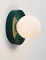 Preview: Nova Luce Wandleuchte Orbique G9 Jaspis Opal Glas Keramik Ø22cm 9009211