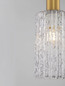 Preview: Nova Luce Pendelleuchte Certa E27 Klar Messinggold Glas Metall Ø12,5cm 9009273