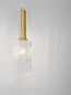 Preview: Nova Luce Pendelleuchte Certa E27 Klar Messinggold Glas Metall Ø12,5cm 9009273