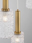 Preview: Nova Luce Pendelleuchte Certa 3-flammig 3xE27 Messinggold Schwarz Klar Glas Metall Ø30cm 9009274