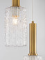 Preview: Nova Luce Pendelleuchte Certa 3-flammig 3xE27 Messinggold Schwarz Klar Glas Metall Ø30cm 9009274