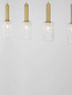 Preview: Nova Luce Pendelleuchte Certa 4-flammig 4xE27 Messinggold Schwarz Klar Glas Metall 90x12,5cm 9009275
