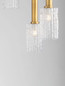Preview: Nova Luce Pendelleuchte Certa 5-flammig 5xE27 Messinggold Schwarz Klar Glas Metall Ø35cm 9009276