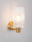 Preview: Nova Luce Wandleuchte Certa E27 Klar Messinggold Glas Metall 25,5x17,5cm 9009277