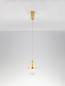 Preview: Nova Luce LED Pendelleuchte Egna 20W warmweiss 3000K Cognac Gold Opal Glas Metall Ø15cm 9009278
