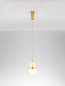 Preview: Nova Luce LED Pendelleuchte Egna 20W warmweiss 3000K Cognac Gold Opal Glas Metall Ø15cm 9009278