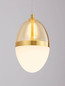 Preview: Nova Luce LED Pendelleuchte Egna 20W warmweiss 3000K Cognac Gold Opal Glas Metall Ø15cm 9009278