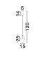 Preview: Nova Luce LED Pendelleuchte Egna 20W warmweiss 3000K Cognac Gold Opal Glas Metall Ø15cm 9009278