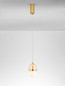Preview: Nova Luce LED Pendelleuchte Egna 13W warmweiss 3000K Cognac Gold Opal Glas Metall Ø12cm 9009279