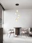 Preview: Nova Luce LED Pendelleuchte Egna 59W warmweiss 3000K Cognac Gold Opal Glas Metall Ø45cm 9009280