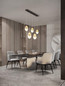 Preview: Nova Luce LED Pendelleuchte Egna 58W warmweiss 3000K Cognac Gold Opal Glas Metall 86x15cm 9009281