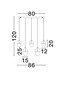 Preview: Nova Luce LED Pendelleuchte Egna 58W warmweiss 3000K Cognac Gold Opal Glas Metall 86x15cm 9009281