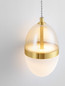 Preview: Nova Luce LED Wandleuchte Egna 13W warmweiss 3000K Cognac Gold Opal Glas Metall 48x12cm 9009282