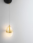 Preview: Nova Luce LED Wandleuchte Egna 13W warmweiss 3000K Cognac Gold Opal Glas Metall 48x12cm 9009282