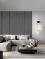 Preview: Nova Luce LED Wandleuchte Egna 24W warmweiss 3000K Cognac Gold Opal Glas Metall 76x27cm 9009283