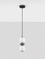 Preview: Nova Luce LED Pendelleuchte Pallina dimmbar 10W warmweiss 3000K Schwarz Opal Dunkelgrau Glas Metall Ø12cm 9009300