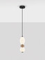 Preview: Nova Luce LED Pendelleuchte Pallina dimmbar 12W warmweiss 3000K Schwarz Opal Mokka Glas Metall Ø12cm 9009301