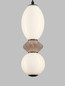 Preview: Nova Luce LED Pendelleuchte Pallina dimmbar 12W warmweiss 3000K Schwarz Opal Mokka Glas Metall Ø12cm 9009301