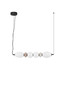 Preview: Nova Luce LED Pendelleuchte Pallina dimmbar 28W warmweiss 3000K Mehrfarbig Glas Metall Ø82cm 9009303