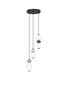 Preview: Nova Luce LED Pendelleuchte Pallina dimmbar 20W warmweiss 3000K Mehrfarbig Glas Metall Ø37cm 9009304
