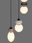 Preview: Nova Luce LED Pendelleuchte Pallina dimmbar 20W warmweiss 3000K Mehrfarbig Glas Metall Ø37cm 9009304