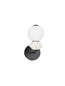 Preview: Nova Luce LED Wandleuchte Pallina dimmbar 6W warmweiss 3000K Schwarz Opal Hellgrau Glas Metall 28x19,5cm 9009306