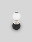 Preview: Nova Luce LED Wandleuchte Pallina dimmbar 6W warmweiss 3000K Schwarz Opal Hellgrau Glas Metall 28x19,5cm 9009306