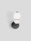 Preview: Nova Luce LED Wandleuchte Pallina dimmbar 6W warmweiss 3000K Schwarz Opal Hellgrau Glas Metall 28x19,5cm 9009306