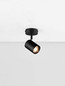 Preview: Nova Luce Deckenleuchte Alma GU10 IP44 Schwarz Aluminium Ø8cm 9011313