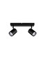 Preview: Nova Luce Deckenleuchte Alma 2-flammig 2xGU10 IP44 Schwarz Aluminium 37x13cm 9011315