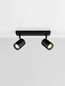 Preview: Nova Luce Deckenleuchte Alma 2-flammig 2xGU10 IP44 Schwarz Aluminium 37x13cm 9011315