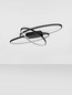 Preview: Nova Luce LED Deckenleuchte Ipon dimmbar 47W warmweiss 3000K Schwarz Stahl Aluminium 85x62cm 9011323