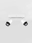 Preview: Nova Luce Deckenstrahler Ison schwenkbar 2-flammig 2xGU10 Weiß Metall 40x17cm 9011326