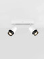 Preview: Nova Luce Deckenstrahler Ison schwenkbar 2-flammig 2xGU10 Weiß Metall 40x17cm 9011326