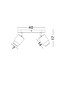 Preview: Nova Luce Deckenstrahler Ison schwenkbar 2-flammig 2xGU10 Weiß Metall 40x17cm 9011326