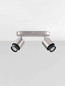 Preview: Nova Luce Deckenstrahler Ison schwenkbar 2-flammig 2xGU10 Nickel Metall 40x17cm 9011327