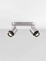 Preview: Nova Luce Deckenstrahler Ison schwenkbar 2-flammig 2xGU10 Nickel Metall 40x17cm 9011327