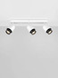 Preview: Nova Luce Deckenstrahler Ison schwenkbar 3-flammig 3xGU10 Weiß Metall 48x17cm 9011328