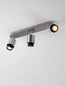 Preview: Nova Luce Deckenstrahler Ison schwenkbar 3-flammig 3xGU10 Nickel Metall 48x17cm 9011329